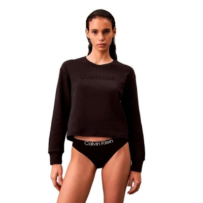 блуза,дамски,блузи,calvin,klein,000qs7273e,sweatshirt,brown,(black)