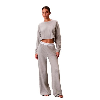 пижама,дамски,пижами,calvin,klein,lv00qs7518,pyjama,pants,grey,(grey,heather)