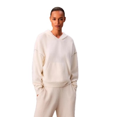 блуза,дамски,блузи,calvin,klein,lv00qs7568,sweatshirt,white,(ivory)