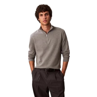 блуза,мъжки,пуловери,дамски,пуловери,calvin,klein,lv040bm356,half,zip,sweater,grey,(medium,grey,heather)