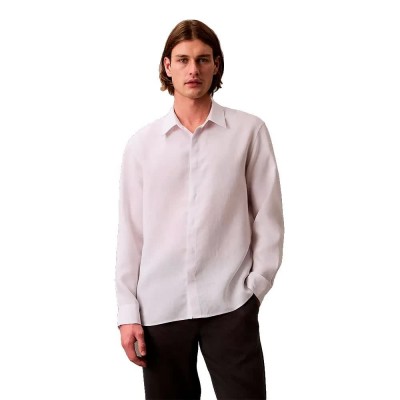 риза,с,дълъг,ръкав,мъжки,ризи,calvin,klein,lv04lb449g,linen,long,sleeve,shirt,white,(bright,white)