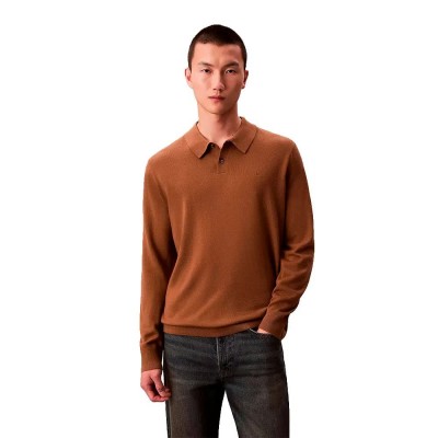 мъжки,блузи,с,яка,calvin,klein,lv04ld319g,long,sleeve,polo,brown,(thrush)