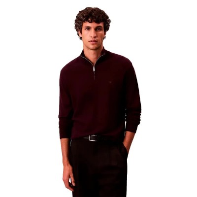 блуза,мъжки,пуловери,calvin,klein,lv04ld318g,half,zip,sweater,brown,(moroccan,brown)