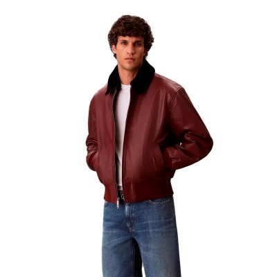 яке,мъжки,якета,дамски,якета,и,палта,calvin,klein,lv14re400g,bomber,jacket,red,(mocha,moment)