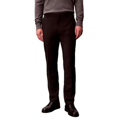 панталони,мъжки,панталони,calvin,klein,lv14le415g,slim,fit,dress,pants,brown,(charcoal,heather)