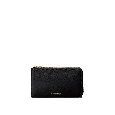 портфейли,и,портмонета,calvin,klein,foil,logo,woman,wallet,black,(black,toasted,coconut)