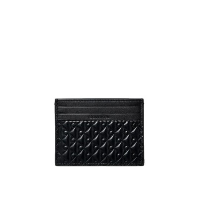 портфейли,и,портмонета,calvin,klein,embossed,emblem,wallet,black,(black)