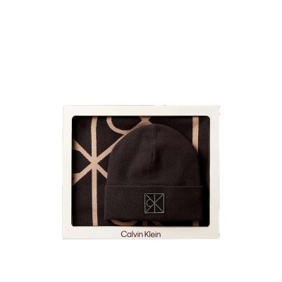 комплект,ръкавици,шапки,и,шалове,calvin,klein,set,emblem,logo,scarf,black,(black)