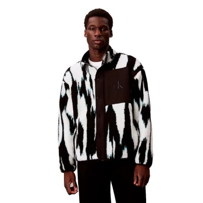 яке,мъжки,якета,дамски,якета,и,палта,calvin,klein,jeans,3,fleece,jacket,white,(black)
