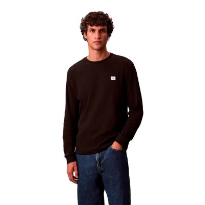 тениска,мъжки,тениски,дамски,тениски,calvin,klein,jeans,lv040em217,long,sleeve,t,shirt,brown,(black)