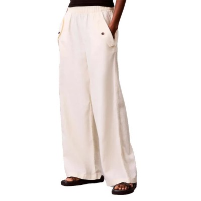 дънки,дамски,панталони,calvin,klein,jeans,lv044c656g,linen,cargo,pants,white,(sweet,corn)