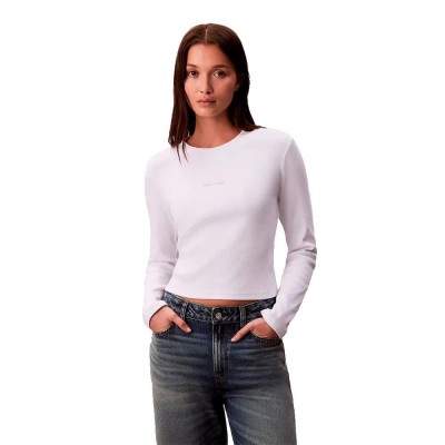 дънки,дамски,топове,calvin,klein,jeans,lv047a803g,long,sleeve,top,white,(bright,white)
