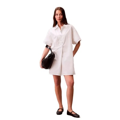 дънки,дамски,поли,и,рокли,calvin,klein,jeans,lv047c016g,dress,white,(white,white)