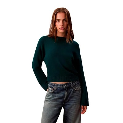 блуза,дамски,пуловери,дамски,плетени,дрехи,calvin,klein,jeans,lv047d305g,sweater,blue,(maya,blue)