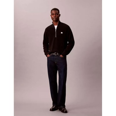 блуза,мъжки,пуловери,calvin,klein,jeans,lv04re308g,half,zip,sweater,black,(black)