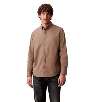 риза,с,дълъг,ръкав,дамски,ризи,мъжки,ризи,calvin,klein,jeans,lv140em125,long,sleeve,shirt,brown,(taupe,tone)