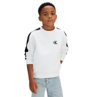 блуза,детски,блузи,calvin,klein,jeans,lvcksjb01b,sweatshirt,white,(bright,white)