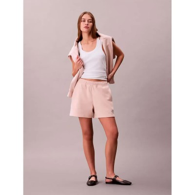 дънки,дамски,панталони,calvin,klein,jeans,monologo,french,terry,sweat,shorts,beige,(buff,beige)