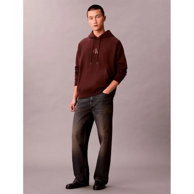 суичър,мъжки,пуловери,calvin,klein,jeans,monologo,premium,hoodie,brown,(rich,brown)