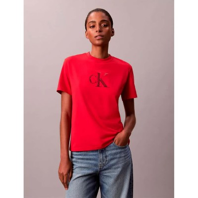 тениска,мъжки,тениски,дамски,тениски,calvin,klein,jeans,sequin,short,sleeve,t,shirt,red,(adrenaline,rush)