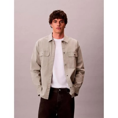 дънки,мъжки,якета,дамски,якета,и,палта,calvin,klein,jeans,utility,relaxed,fit,overshirt,beige,(forest,fog)