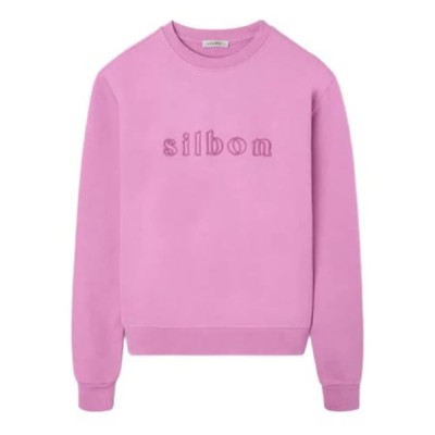 блуза,дамски,блузи,silbon,2011110145,embroidery,sweatshirt,pink,(purple)