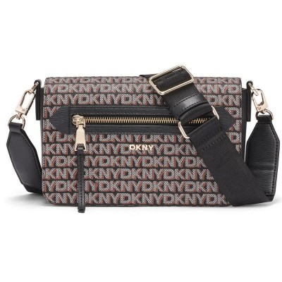 чанта,всички,чанти,dkny,bryant,ave,md,flap,bag,black,(white,brown,logo,black)