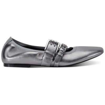 обувки,дамски,обувки,dkny,dade,flat,5,ballet,pumps,silver,(nickel)