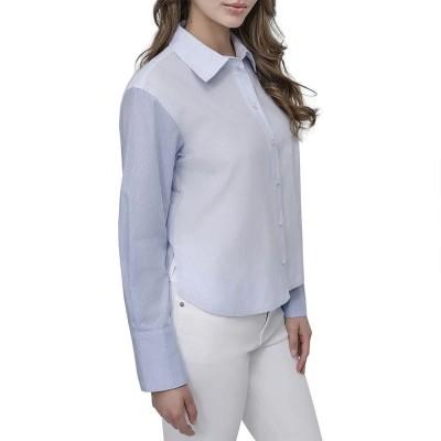 дамски,блузи,dkny,dw3500063,long,sleeve,blouse,blue,(harbor,marion,frost)