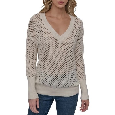 тениска,мъжки,тениски,дамски,тениски,dkny,dw7000505,long,sleeve,t,shirt,beige,(ivory)