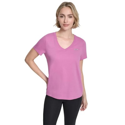 тениска,мъжки,тениски,дамски,тениски,dkny,metallic,bubble,logo,t,shirt,pink,(crocus)