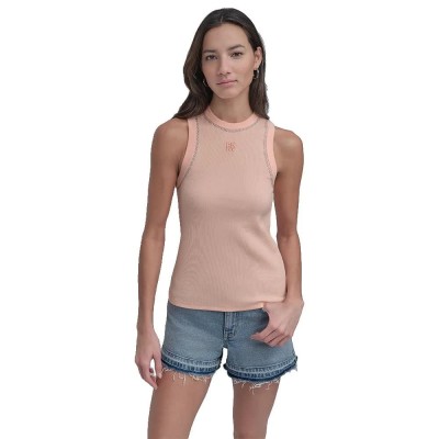 тениска,мъжки,тениски,дамски,тениски,dkny,rhinestone,at,neck,short,sleeve,t,shirt,pink,(tropical,peach)