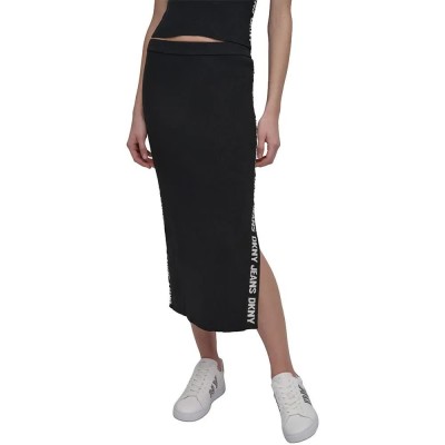 пола,дамски,поли,и,рокли,dkny,side,logo,midi,skirt,black,(black,ivory)