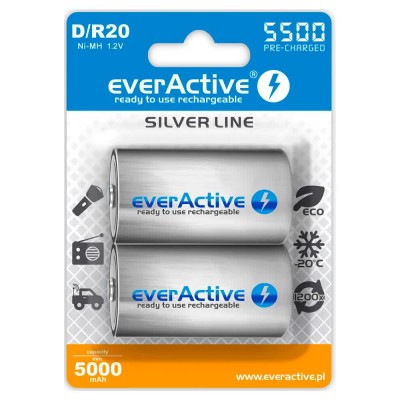 батерии,everactive,r20,d,rechargeable,battery,clear,(silver)