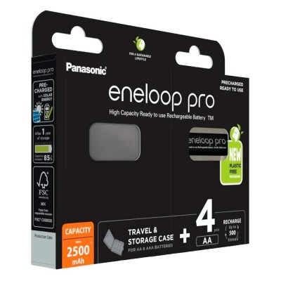 батерии,panasonic,eneloop,pro,rechargeable,battery,clear,(black)