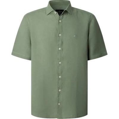 риза,с,къс,ръкав,дамски,ризи,мъжки,ризи,hackett,gmd,linen,short,sleeve,shirt,green,(sage,green)