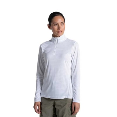 тениска,мъжки,тениски,дамски,тениски,craghoppers,nosilife,solar,shield+,half,zip,long,sleeve,t,shirt,white,(white)