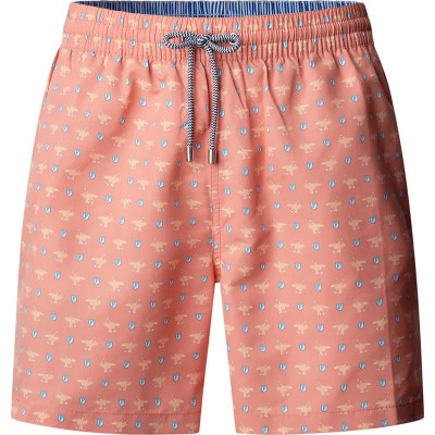 бански,гащета,мъжки,бански,костюми,façonnable,birdie,swimming,shorts,orange,pink,(coral,peach,pink)