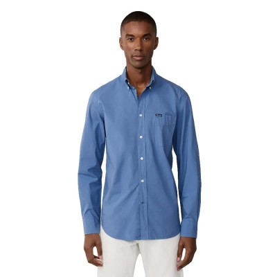 риза,с,дълъг,ръкав,дамски,ризи,мъжки,ризи,façonnable,bas,pop,long,sleeve,shirt,blue,(chambray,blue)