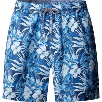 бански,гащета,мъжки,бански,костюми,façonnable,floral,swimming,shorts,blue,(pop,blue)