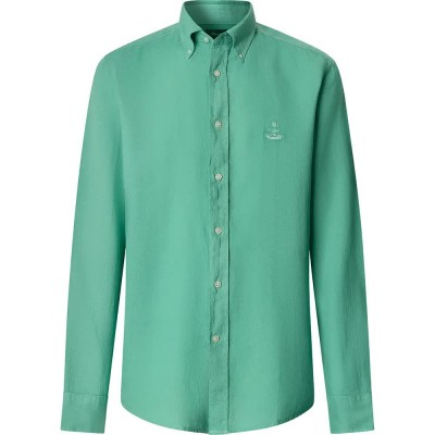 риза,с,дълъг,ръкав,дамски,ризи,мъжки,ризи,façonnable,fm302207,linen,long,sleeve,shirt,green,(jetty,blue)