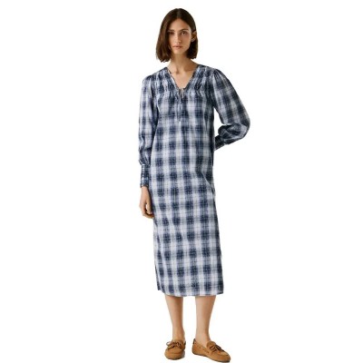 рокля,дамски,поли,и,рокли,pepe,jeans,bianc,long,sleeve,midi,dress,blue,(deep,sea,blue)