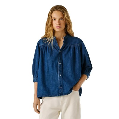 дамски,ризи,мъжки,ризи,pepe,jeans,livia,3,4,sleeve,shirt,blue,(denim)