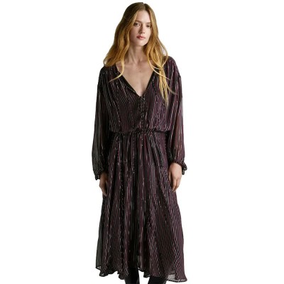 рокля,дамски,поли,и,рокли,pepe,jeans,ludie,long,sleeve,dress,purple,(lotus,red)