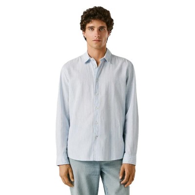 риза,с,дълъг,ръкав,дамски,ризи,мъжки,ризи,pepe,jeans,philippe,long,sleeve,shirt,blue,(bleach,blue)