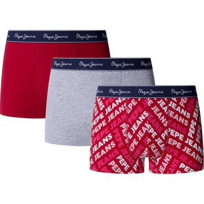боксерки,мъжко,бельо,pepe,jeans,pmu100004,trunk,boxers,3,units,multicolor,(royal,red)