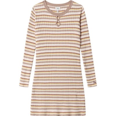 рокля,дамски,поли,и,рокли,pepe,jeans,fawn,long,sleeve,short,dress,brown,(soft,yellow)