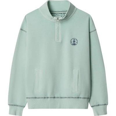 блуза,детски,блузи,pepe,jeans,preston,half,zip,sweatshirt,green,(aqua,blue)