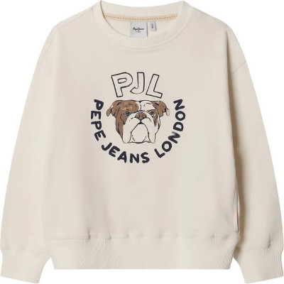 блуза,детски,блузи,pepe,jeans,wilfred,sweatshirt,beige,(mousse,white)