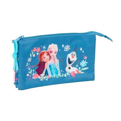 канцеларски,принадлежности,safta,frozen,22x12x3,cm,triple,pencil,case,blue,(multicolor)